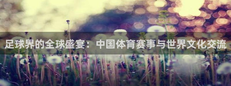k1体育v2：足球界的全球盛宴：中国体育赛事与世界文化交流