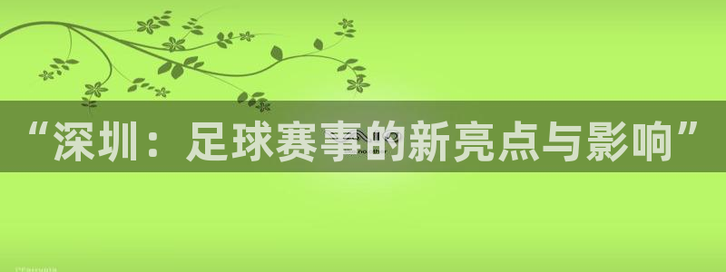 k1体育平台官网：“深圳：足球赛事的新亮点与影响”
